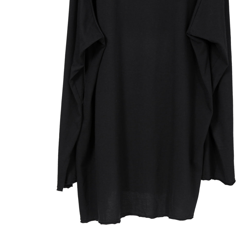 新品 Yohji Yamamoto Pour Homme ヨウジヤマモト / 24SS ウール混天竺 スリット入り 長袖Tシャツ / size 3 (BLACK)