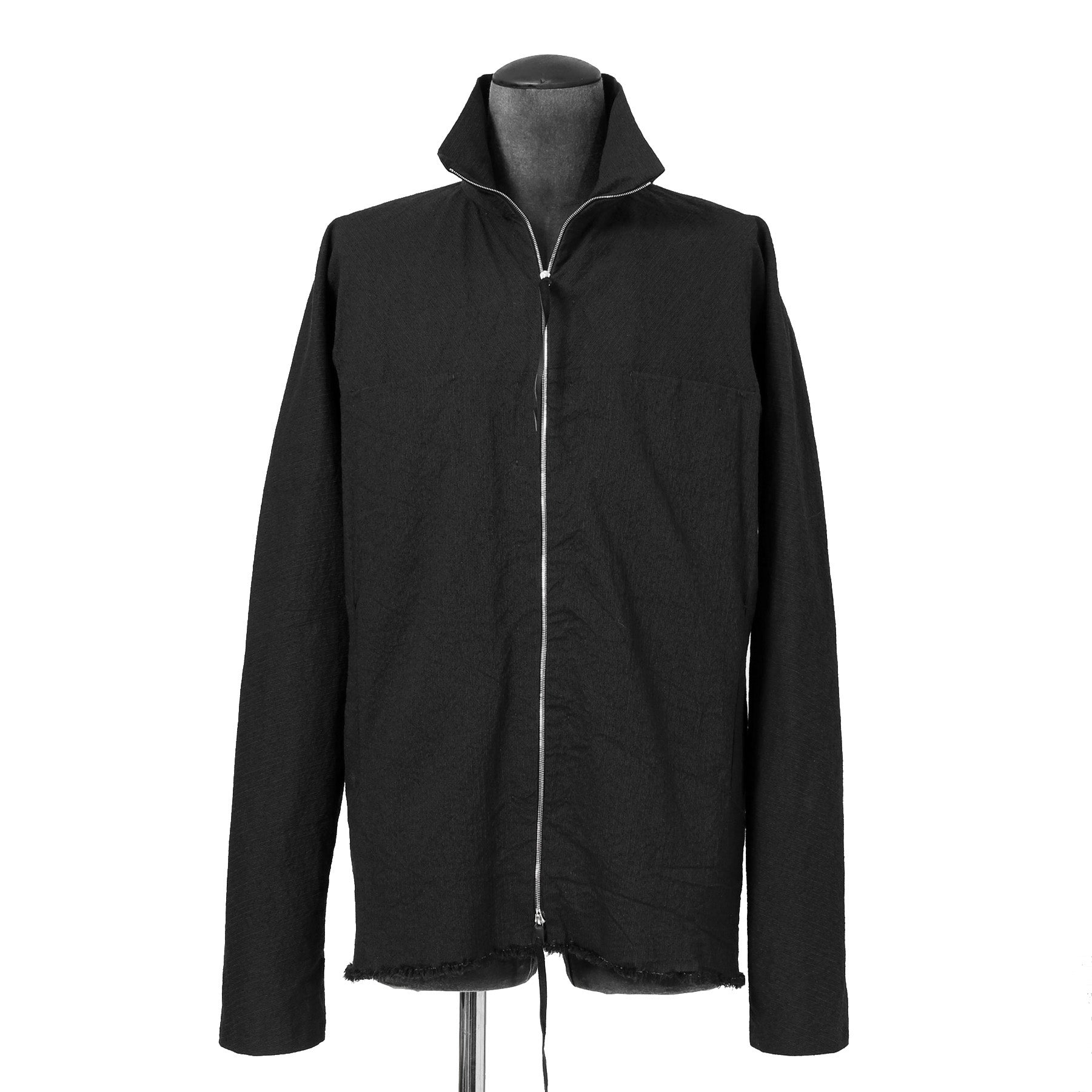 新品 m.a+ エムエークロス / 25SS Zipped Tall Collar Shirt Jacket / H252DZ  CVPS / size 52 (BLACK)