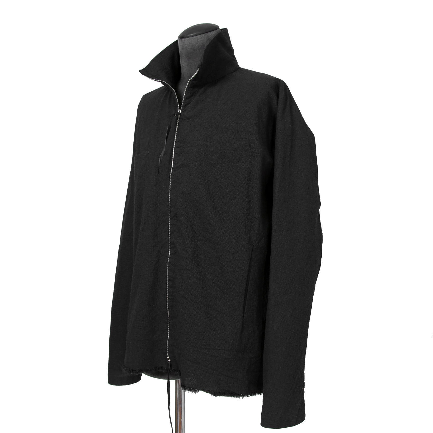 新品 m.a+ エムエークロス / 25SS Zipped Tall Collar Shirt Jacket / H252DZ  CVPS / size 52 (BLACK)