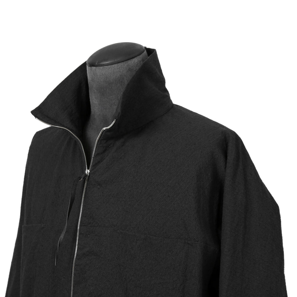 新品 m.a+ エムエークロス / 25SS Zipped Tall Collar Shirt Jacket / H252DZ  CVPS / size 52 (BLACK)