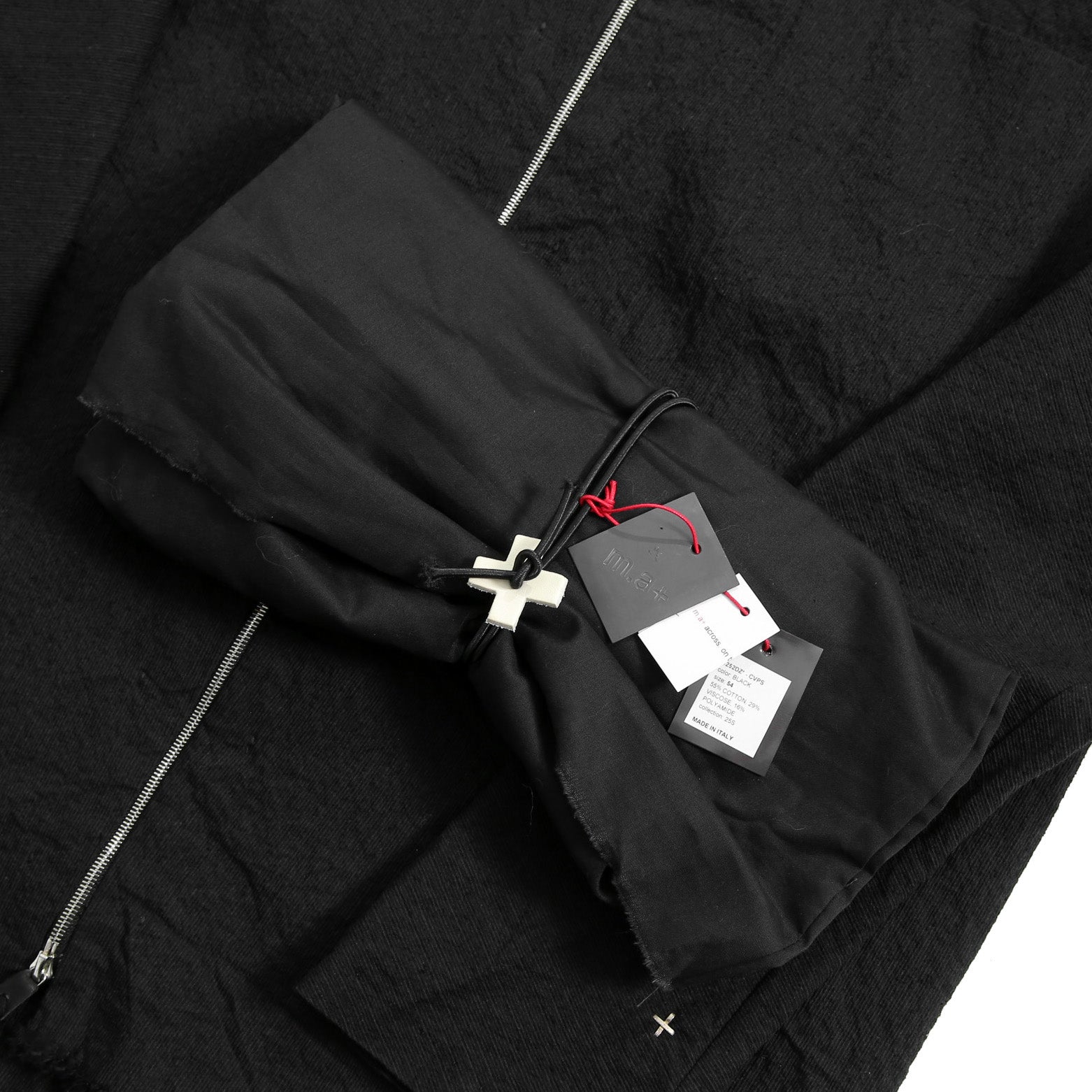 新品 m.a+ エムエークロス / 25SS Zipped Tall Collar Shirt Jacket / H252DZ  CVPS / size 52 (BLACK)