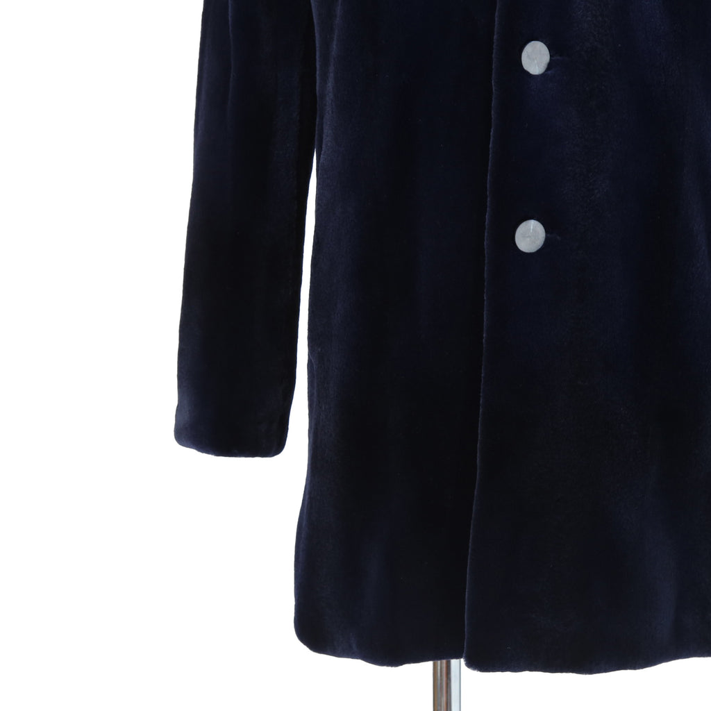North Beach ノースビーチ / Mink Far Hooded Coat / NAVY