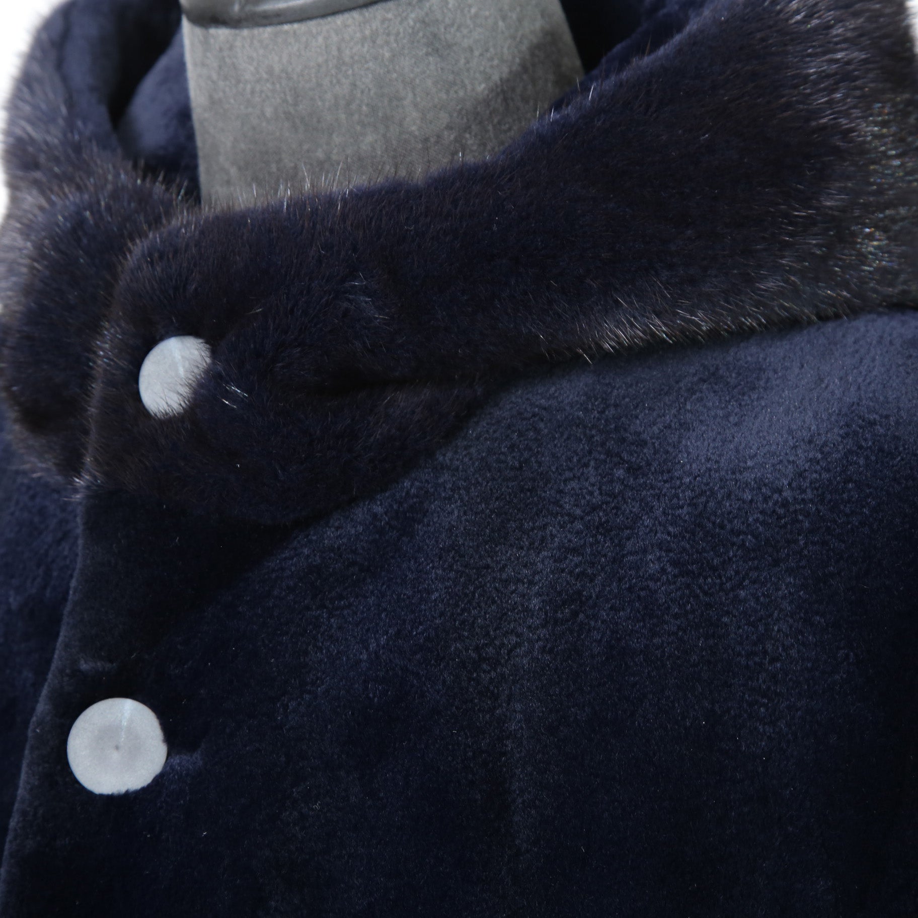 North Beach ノースビーチ / Mink Far Hooded Coat / NAVY