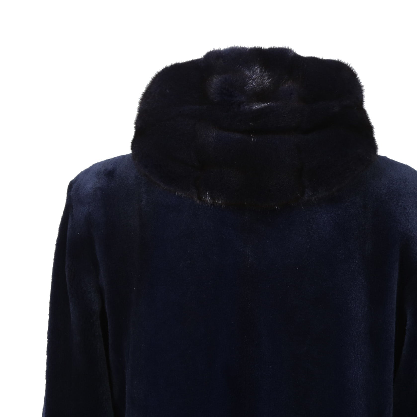 North Beach ノースビーチ / Mink Far Hooded Coat / NAVY