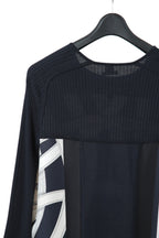 Hermes エルメス / 2017年春夏モデル / ツイルレーヌ / シルクプリント ニット ワンピース / NAVY