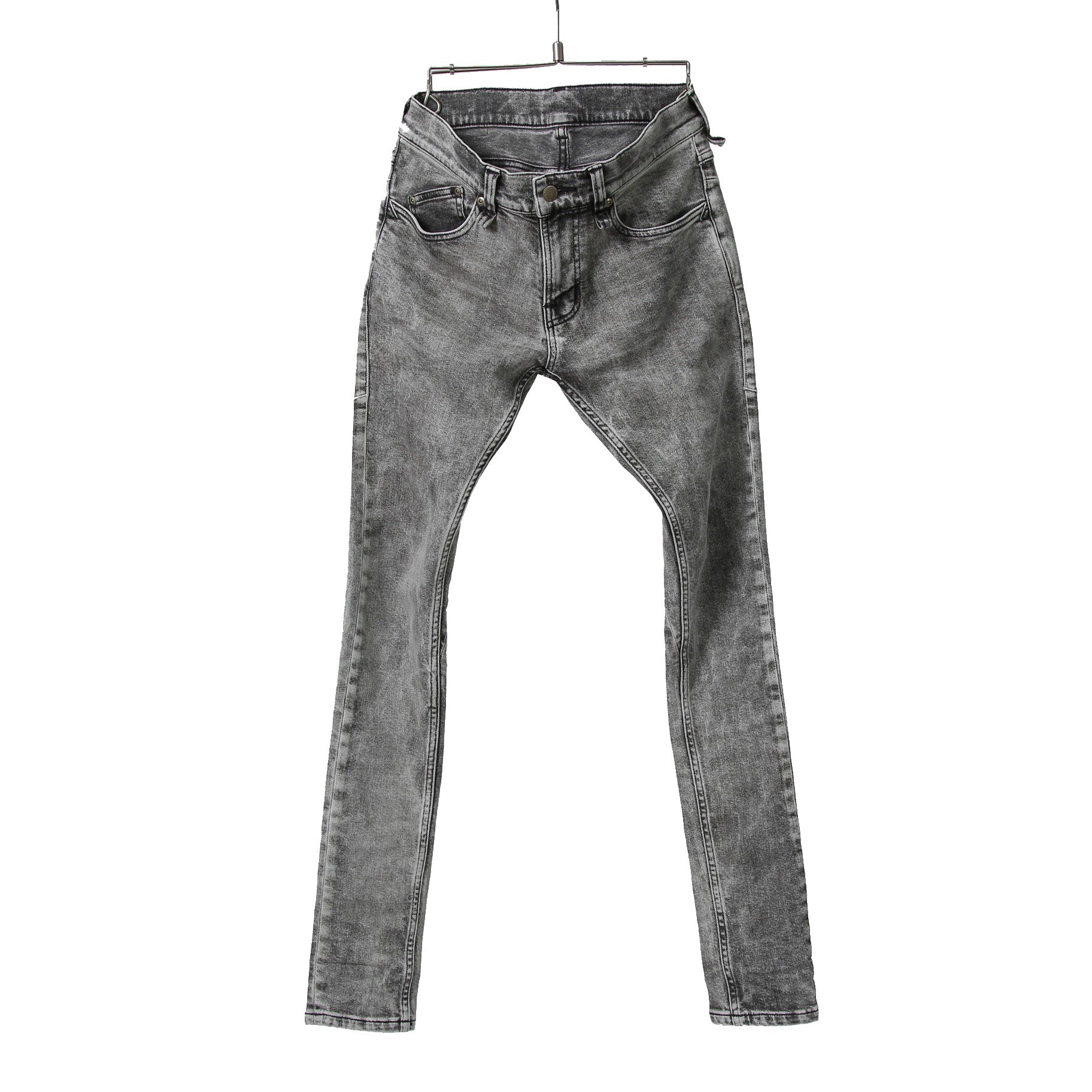 STRUM ストラム / 21SS 美品 11oz オーガニックコットン ストレッチ デニム SKINNY JOHN スキニー パンツ ケミカルエコブリーチ / size 30 (GRAY)