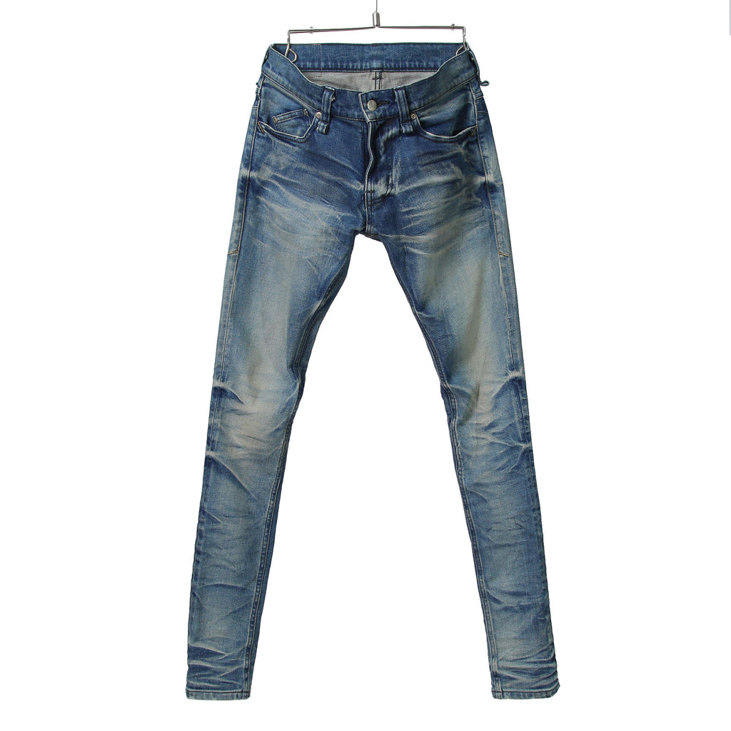 STRUM ストラム / 21SS 美品 12.5oz オーガニックコットン ストレッチデニム SKINNY JOHN スキニー ハードユーズド加工 / size 30 (INDIGO)