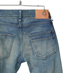 STRUM ストラム / 21SS 美品 12.5oz オーガニックコットン ストレッチデニム SKINNY JOHN スキニー ハードユーズド加工 / size 30 (INDIGO)