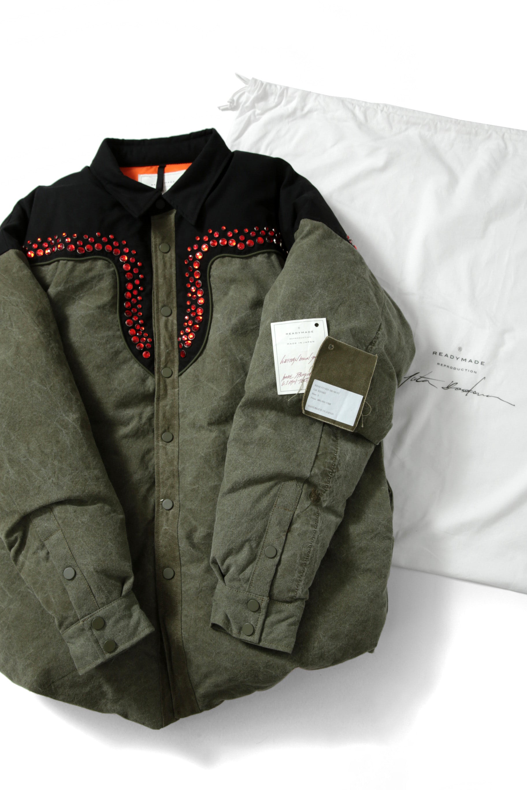 希少 / 新品 READYMADE レディーメイド / Western Down Jacket / Military Tent / size 2 (KHAKI)