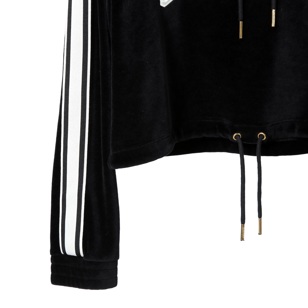 CELINE セリーヌ / 2024AW 美品 ロゴ パッチ ベルベット プルオーバー パーカー / ベロア 長袖 / 2Y12C748Q  / size M (BLACK)