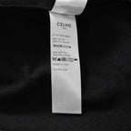 CELINE セリーヌ / 2024AW 美品 ロゴ パッチ ベルベット プルオーバー パーカー / ベロア 長袖 / 2Y12C748Q  / size M (BLACK)