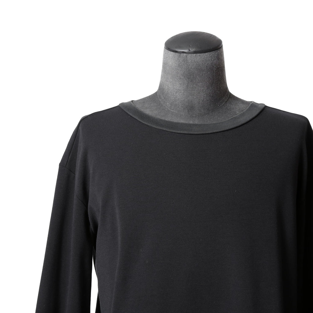 LEMURIA レムリア / 22AW FLOWING LONG SLEEVE TOPS / LUX-WARM Premium 長袖 Tシャツ  / size FREE (BLACK)