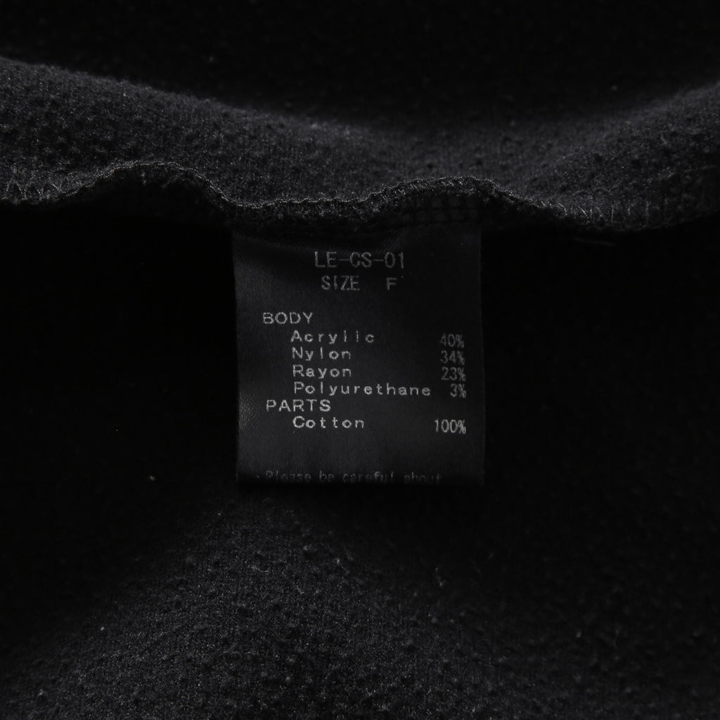 LEMURIA レムリア / 22AW FLOWING LONG SLEEVE TOPS / LUX-WARM Premium 長袖 Tシャツ  / size FREE (BLACK)