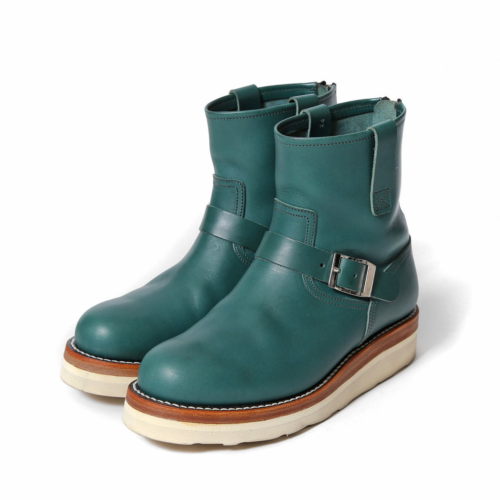 STRUM ストラム / 25SS / 美品 イタリアン ダブルショルダー ショートエンジニアブーツ MATILDA  / size 26cm (TURQUOISE) シューズ