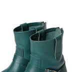 STRUM ストラム / 25SS / 美品 イタリアン ダブルショルダー ショートエンジニアブーツ MATILDA  / size 26cm (TURQUOISE) シューズ