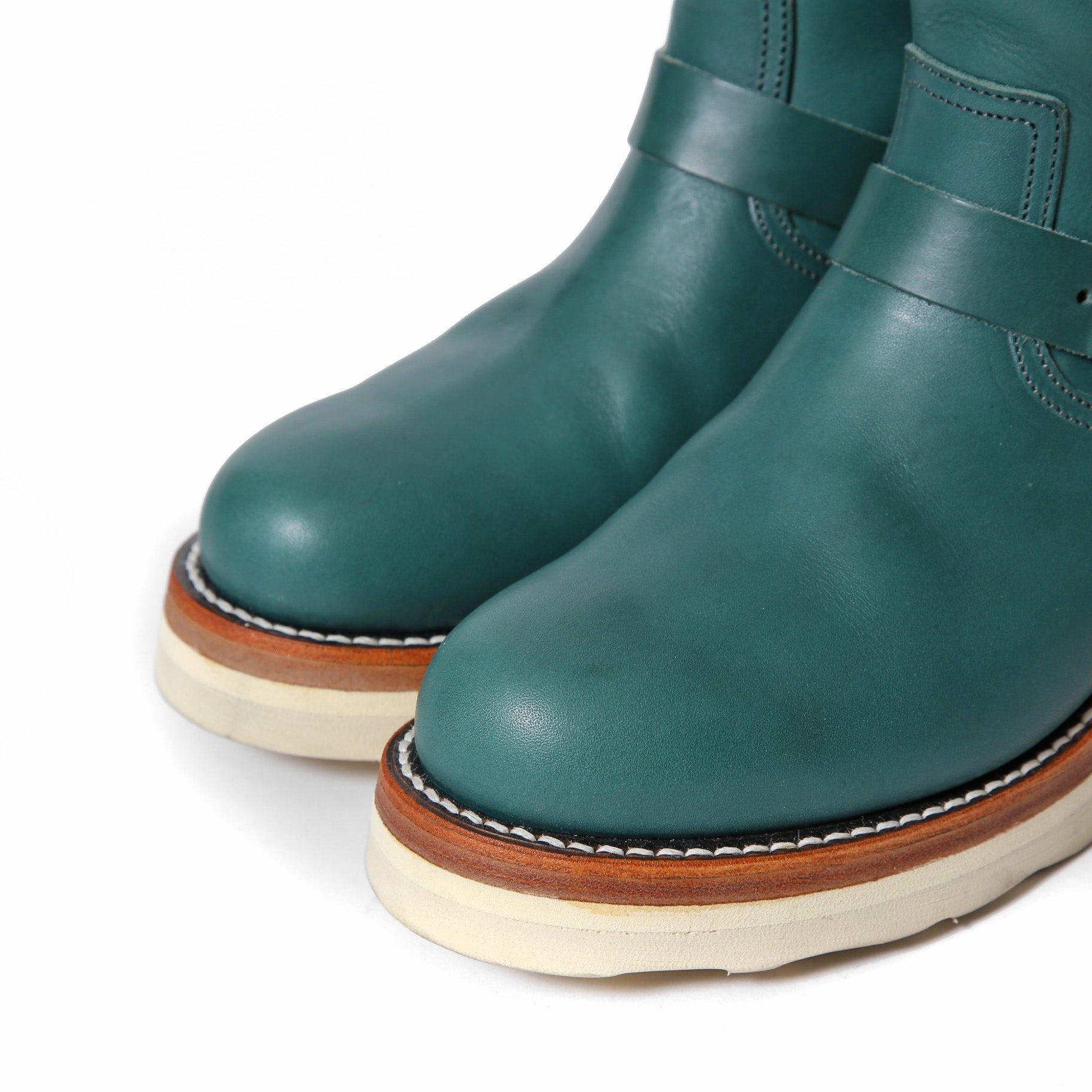 STRUM ストラム / 25SS / 美品 イタリアン ダブルショルダー ショートエンジニアブーツ MATILDA  / size 26cm (TURQUOISE) シューズ