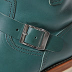 STRUM ストラム / 25SS / 美品 イタリアン ダブルショルダー ショートエンジニアブーツ MATILDA  / size 26cm (TURQUOISE) シューズ