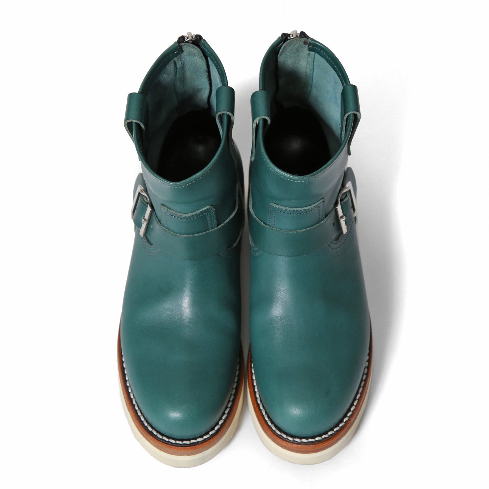 STRUM ストラム / 25SS / 美品 イタリアン ダブルショルダー ショートエンジニアブーツ MATILDA  / size 26cm (TURQUOISE) シューズ