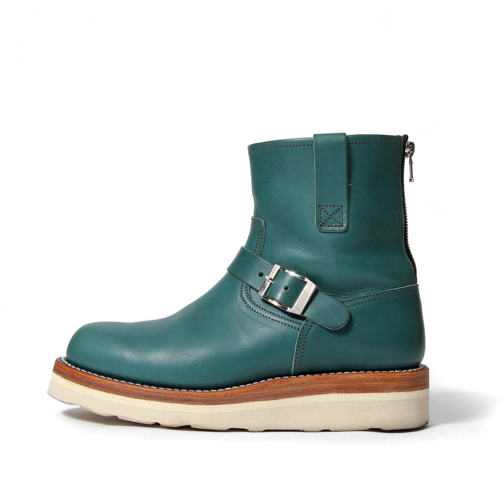 STRUM ストラム / 25SS / 美品 イタリアン ダブルショルダー ショートエンジニアブーツ MATILDA  / size 26cm (TURQUOISE) シューズ