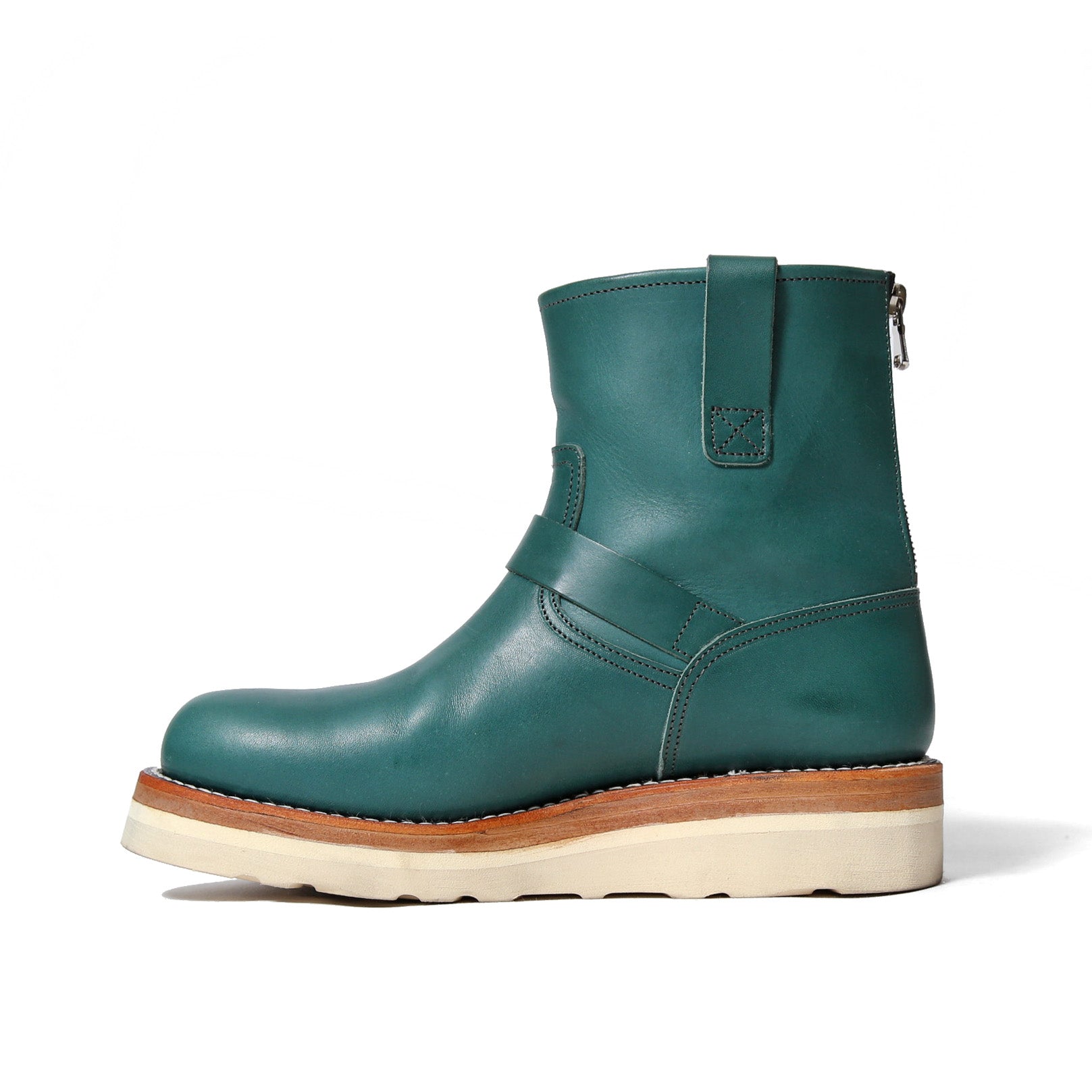 STRUM ストラム / 25SS / 美品 イタリアン ダブルショルダー ショートエンジニアブーツ MATILDA  / size 26cm (TURQUOISE) シューズ