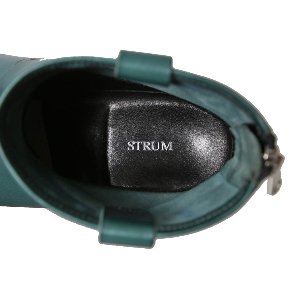 STRUM ストラム / 25SS / 美品 イタリアン ダブルショルダー ショートエンジニアブーツ MATILDA  / size 26cm (TURQUOISE) シューズ