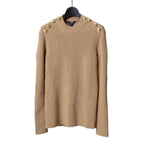 新品 LOUIS VUITTON ルイ ヴィトン / 22AW ボタン装飾 ウール リブ ニット / RW222W PU4 / size M (BEIGE) レディース