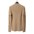新品 LOUIS VUITTON ルイ ヴィトン / 22AW ボタン装飾 ウール リブ ニット / RW222W PU4 / size M (BEIGE) レディース