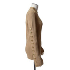 新品 LOUIS VUITTON ルイ ヴィトン / 22AW ボタン装飾 ウール リブ ニット / RW222W PU4 / size M (BEIGE) レディース