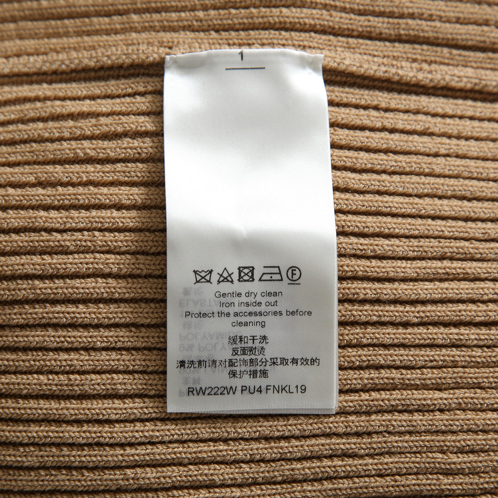 新品 LOUIS VUITTON ルイ ヴィトン / 22AW ボタン装飾 ウール リブ ニット / RW222W PU4 / size M (BEIGE) レディース