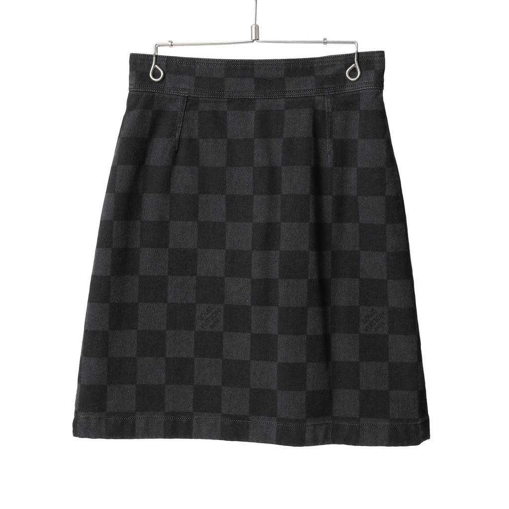 LOUIS VUITTON ルイ ヴィトン /  22AW 美品 ダミエ グラフィット デニム スカート / size 38 (BLACK x GRAY) レディース