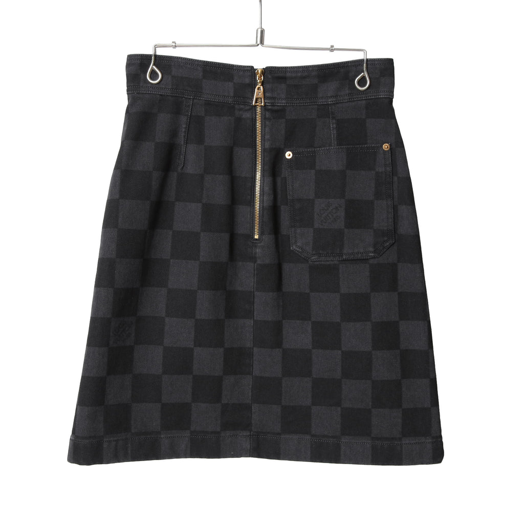 LOUIS VUITTON ルイ ヴィトン /  22AW 美品 ダミエ グラフィット デニム スカート / size 38 (BLACK x GRAY) レディース