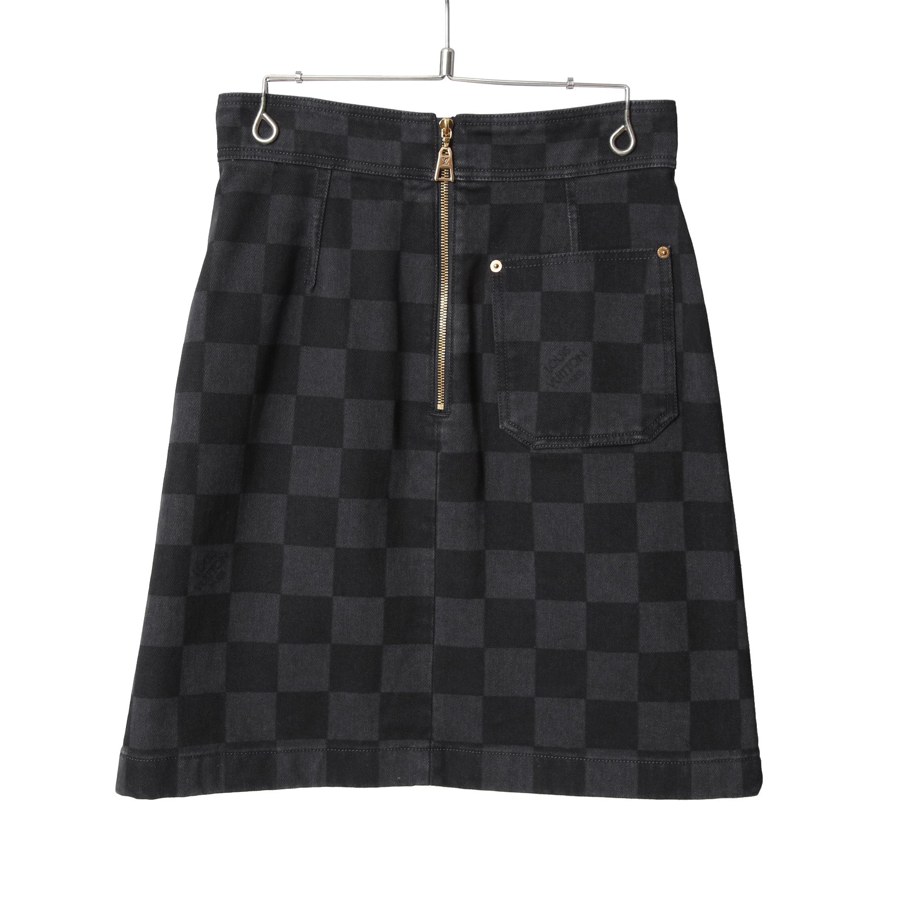 LOUIS VUITTON ルイ ヴィトン /  22AW 美品 ダミエ グラフィット デニム スカート / size 38 (BLACK x GRAY) レディース