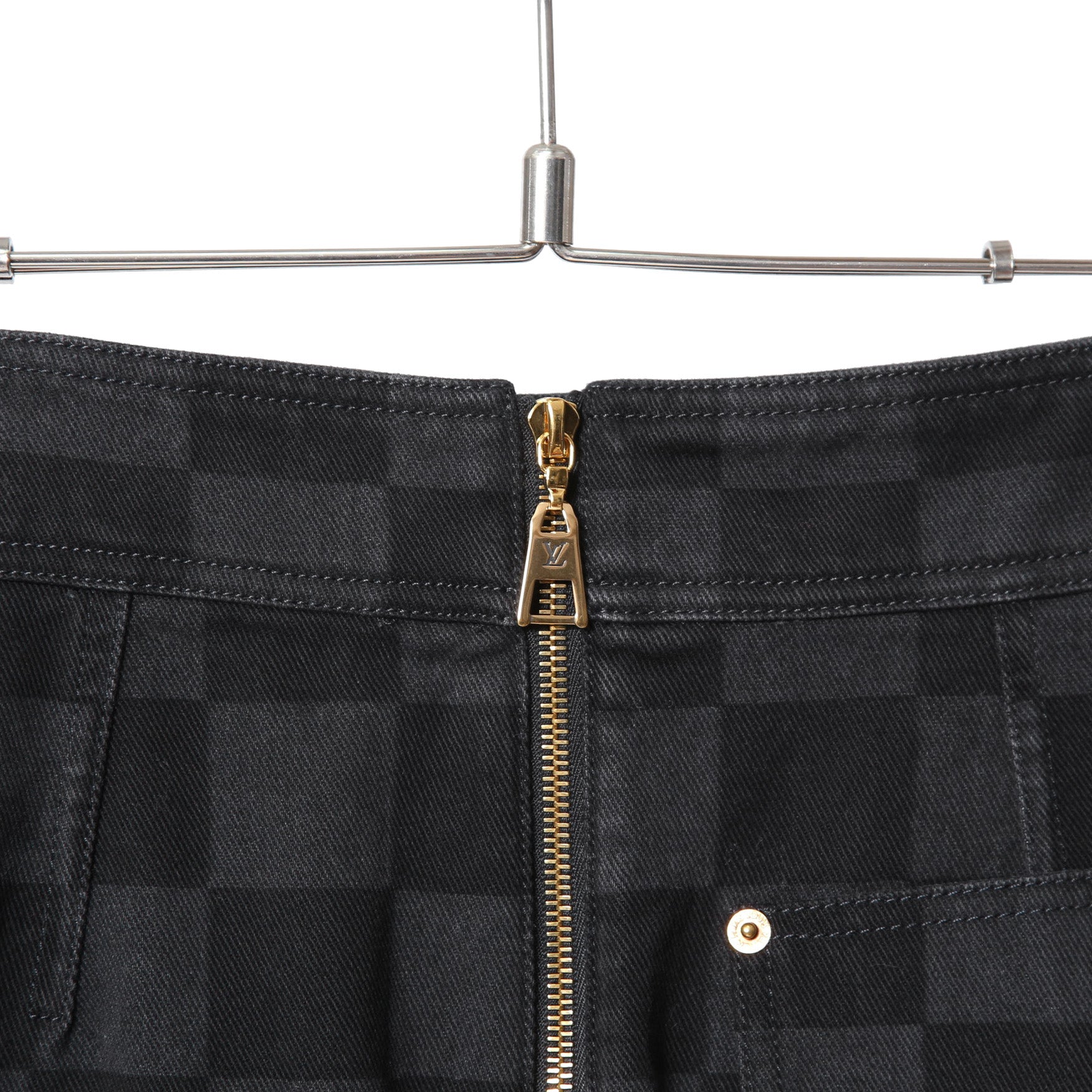 LOUIS VUITTON ルイ ヴィトン /  22AW 美品 ダミエ グラフィット デニム スカート / size 38 (BLACK x GRAY) レディース