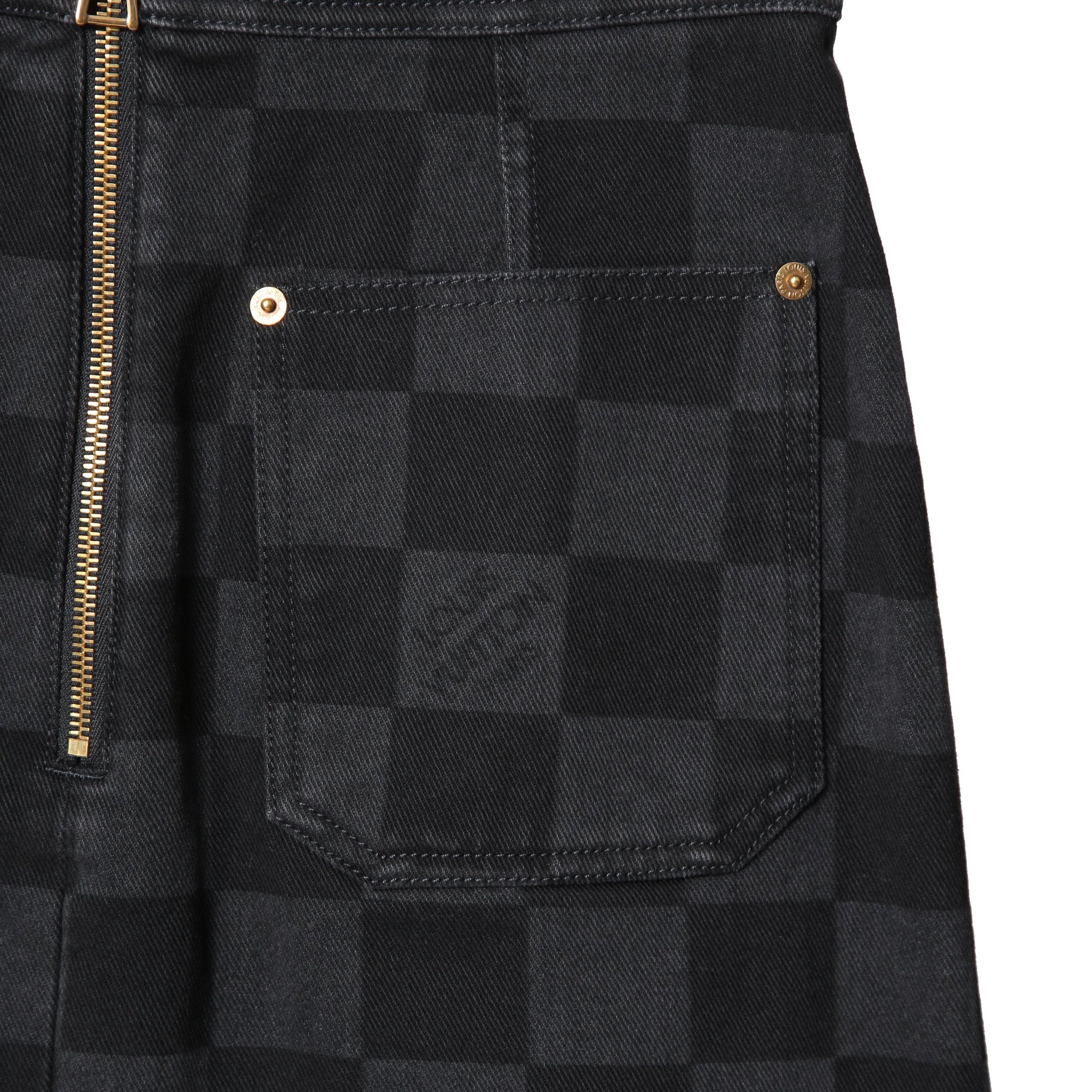 LOUIS VUITTON ルイ ヴィトン /  22AW 美品 ダミエ グラフィット デニム スカート / size 38 (BLACK x GRAY) レディース