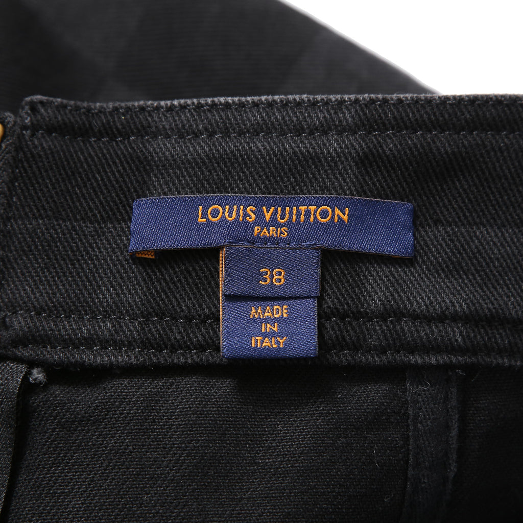 LOUIS VUITTON ルイ ヴィトン /  22AW 美品 ダミエ グラフィット デニム スカート / size 38 (BLACK x GRAY) レディース