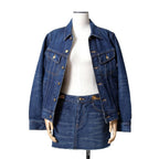 CELINE セリーヌ / 23AW 表参道店 限定 トリオンフ ゴールドチェーン デニム ミニスカート / size 27 (INDIGO) レディース