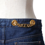 CELINE セリーヌ / 23AW 表参道店 限定 トリオンフ ゴールドチェーン デニム ミニスカート / size 27 (INDIGO) レディース