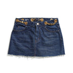CELINE セリーヌ / 23AW 表参道店 限定 トリオンフ ゴールドチェーン デニム ミニスカート / size 27 (INDIGO) レディース