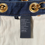 CELINE セリーヌ / 23AW 表参道店 限定 トリオンフ ゴールドチェーン デニム ミニスカート / size 27 (INDIGO) レディース