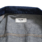 CELINE セリーヌ / 23AW 美品 表参道店 限定 トリオンフ ゴールドチェーン デニムジャケット/ size M (INDIGO) レディース