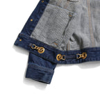 CELINE セリーヌ / 23AW 美品 表参道店 限定 トリオンフ ゴールドチェーン デニムジャケット/ size M (INDIGO) レディース