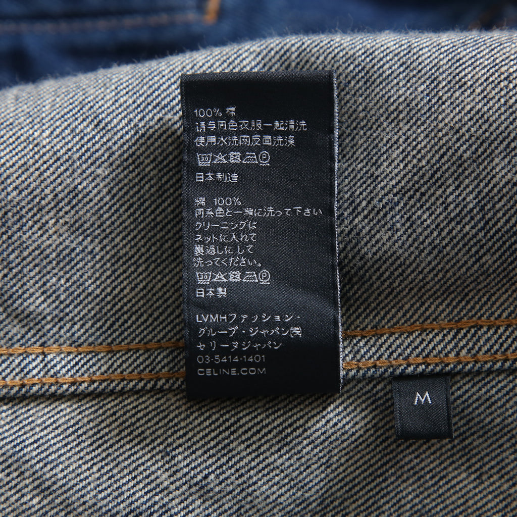 CELINE セリーヌ / 23AW 美品 表参道店 限定 トリオンフ ゴールドチェーン デニムジャケット/ size M (INDIGO) レディース