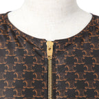 CELINE セリーヌ / 24AW 極上品 ナイロン ショート ダウンジャケット / トリオンフ モノグラム /  2W782344N /  size 36 (BROWN) レディース