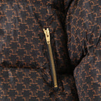 CELINE セリーヌ / 24AW 極上品 ナイロン ショート ダウンジャケット / トリオンフ モノグラム /  2W782344N /  size 36 (BROWN) レディース