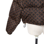 CELINE セリーヌ / 24AW 極上品 ナイロン ショート ダウンジャケット / トリオンフ モノグラム /  2W782344N /  size 36 (BROWN) レディース