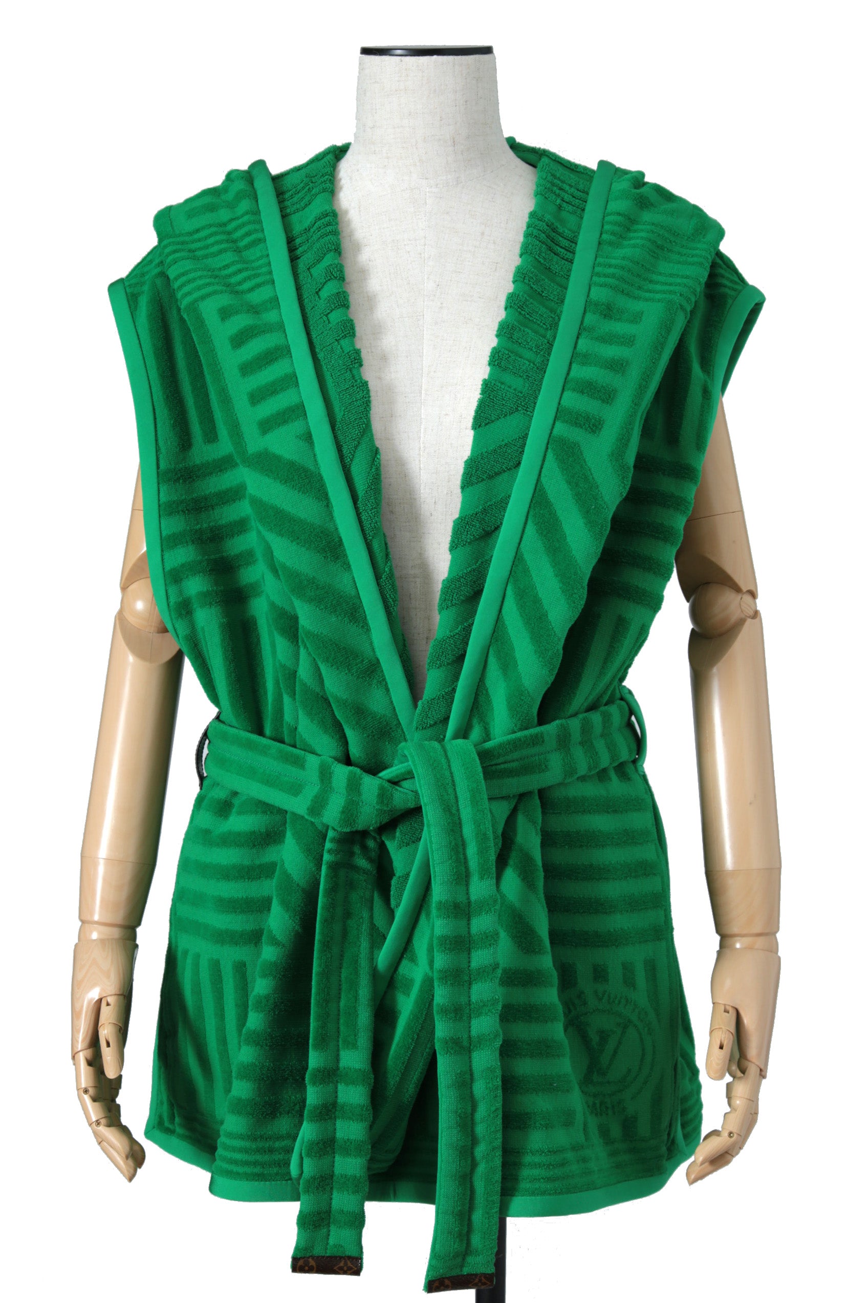 希少 極美品 LOUIS VUITTON ルイ ヴィトン / スターダスト リゾート 2022 バスローブ / size 36 GREEN 1AA8HU