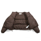 CELINE セリーヌ / 24AW 極上品 ナイロン ショート ダウンジャケット / トリオンフ モノグラム /  2W782344N /  size 36 (BROWN) レディース