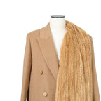 FENDI フェンディ / 2021AW 極美品  キャメルヘア ダブル ブレスト ロングコート / ミンクファー ストール / FF8155 A8GR / size 38 (M) CAMEL