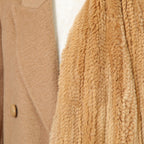 FENDI フェンディ / 2021AW 極美品  キャメルヘア ダブル ブレスト ロングコート / ミンクファー ストール / FF8155 A8GR / size 38 (M) CAMEL