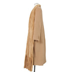 FENDI フェンディ / 2021AW 極美品  キャメルヘア ダブル ブレスト ロングコート / ミンクファー ストール / FF8155 A8GR / size 38 (M) CAMEL